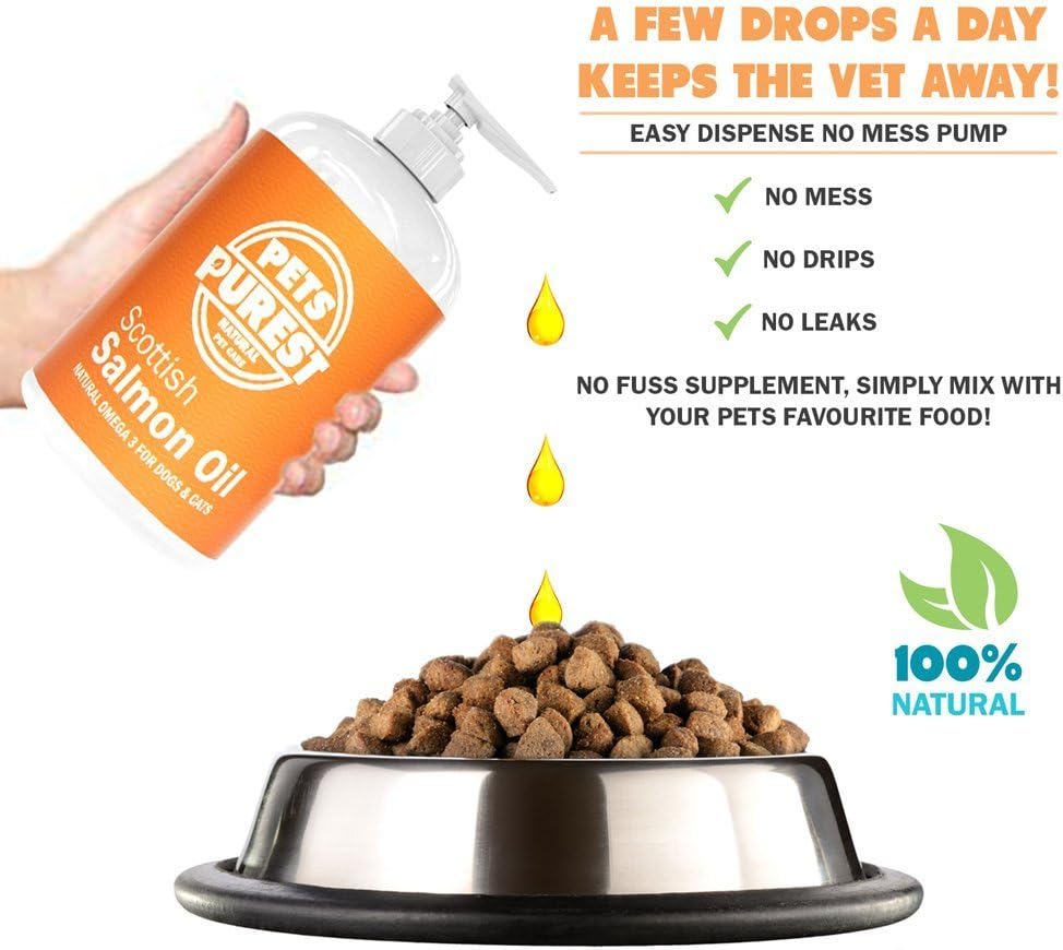 Pets Purest 100% Natural Premium Aceite de Salmón Escocés