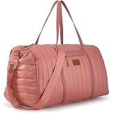 Lee Quilted Travel Duffel Bag for Women, Large Soft Puffy Lightweight Weekender Gym Bag with Adjustable Strap Water-Resistant Overnight Carry On Bag for Trips Sport Airplane Hospital