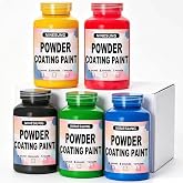 ninesung 5 Colors Powder Coating Paint | Powder Coat Perfect for Metal Surfaces | Car Paints | Building Materials | Powder's Paint for Steel Structures, Factories, Playgrounds, Gardens (5 Colors)