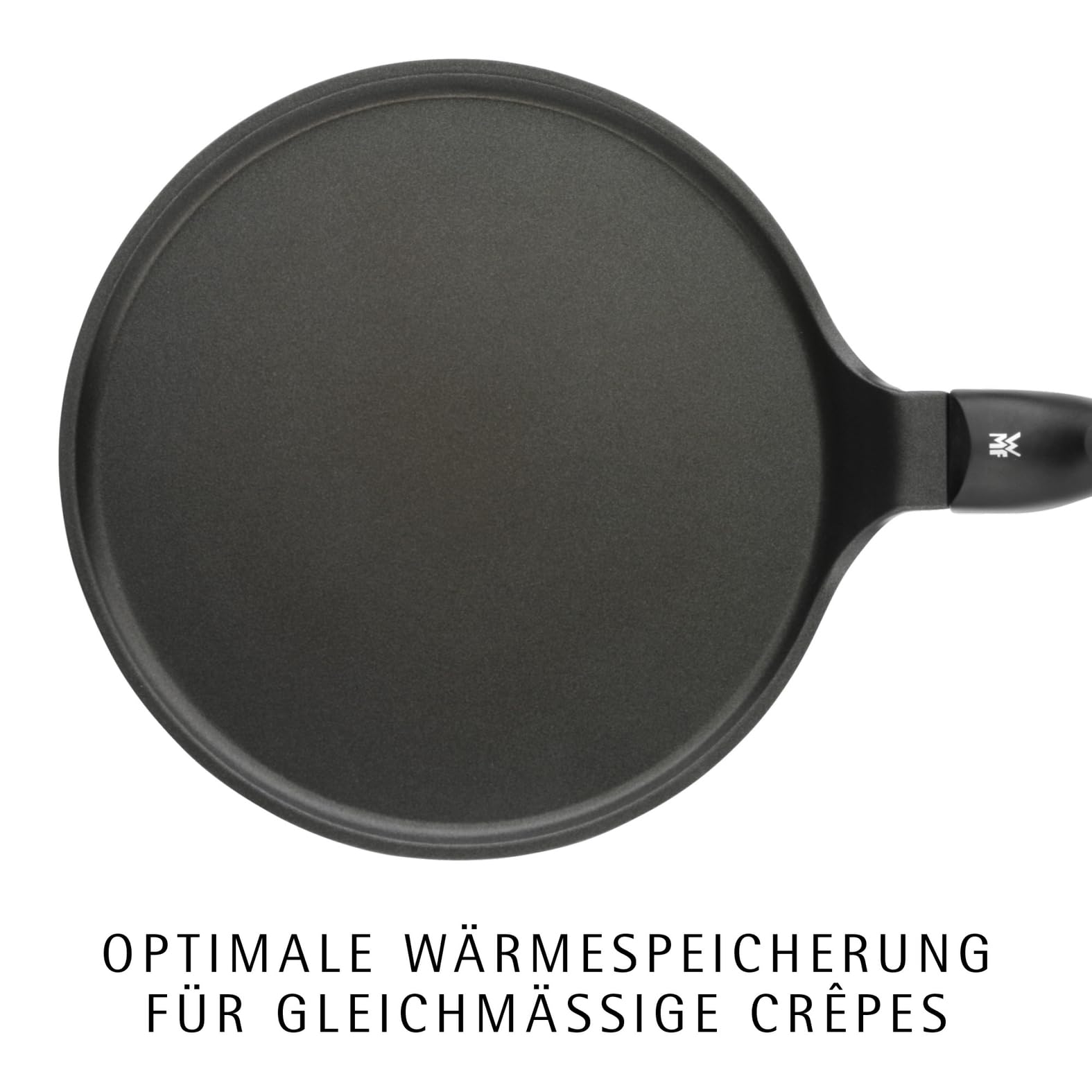 WMF Devil Crepe Pfanne Induktion 27 cm, Crepes Pfanne, Pfannkuchenpfanne mit Teigverteiler und Holzschaufel, Aluguss beschichtet 3