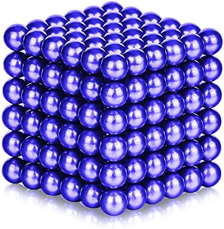 ATESSON Magnetic Sculpture Balls Intellectual Office Toys Anxiety Stress Relief Killing Time Puzzle Creative Educational Toys for Kids Adults (Blue,5mm)