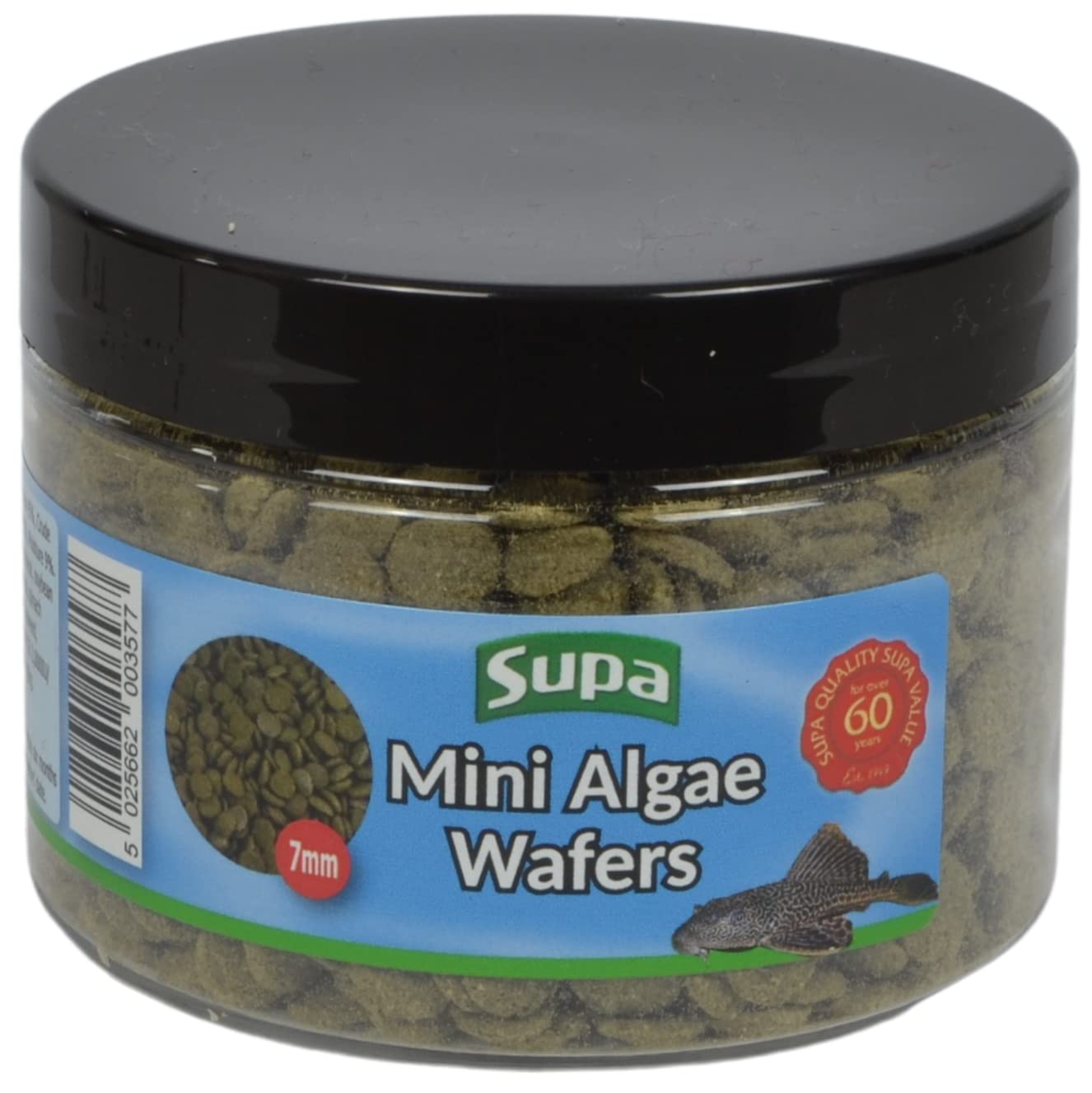 Supa 7mm Mini Algae Wafers 85grams, Ideal For Bottom Feeding Fish, Made From Premium Quality Ingredients Which Offer A Nutritionally Balanced Diet,