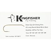 Kingfisher Fly Tying Standard Nymph Fly Tying Hook &ndash; High Carbon Steel Hooks for Traditional Nymph Patterns