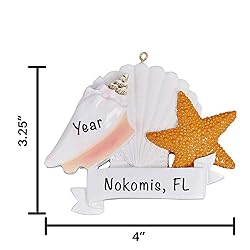 Personalized Seashell Ornament 2025 | Free 24h