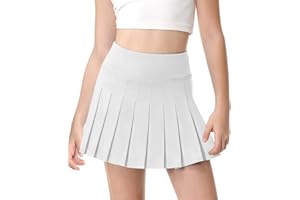 QooNoo Girls Skorts Pleated Tennis Skirts for Girls Athletic Toddler High Waist Activewear Kids Golf Skirts with Pockets