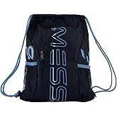 Messi Boys Lifestyle Drawstring Bag, Front & Water Bottle Pocket, Dark Blue