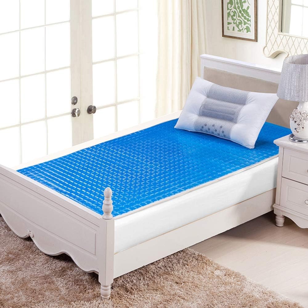 XMDFY New Soft Silica Gel Cool Mattress,Premium Bionic Skin Breathable Gel Safe Health 3D Massage Mattress for Warm Winter,Cool Summer,90180cm