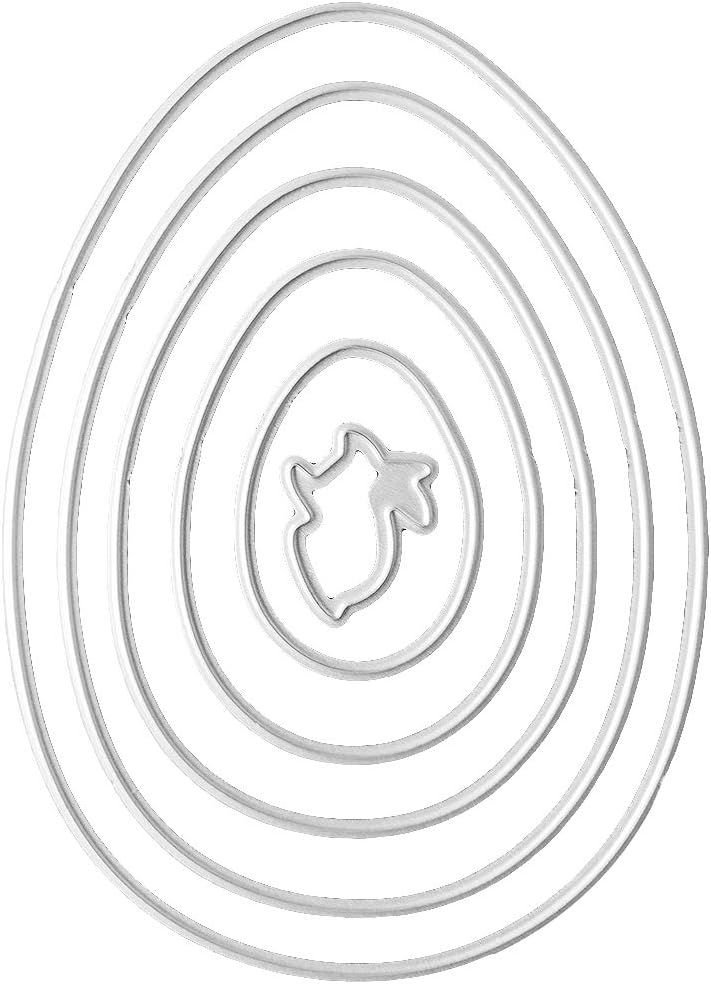 Feamos Cutting Dies Easter Egg Circle Creative Cards Making and Papercrafting for DIY Carbon Steel Silver Festival Decor Gift