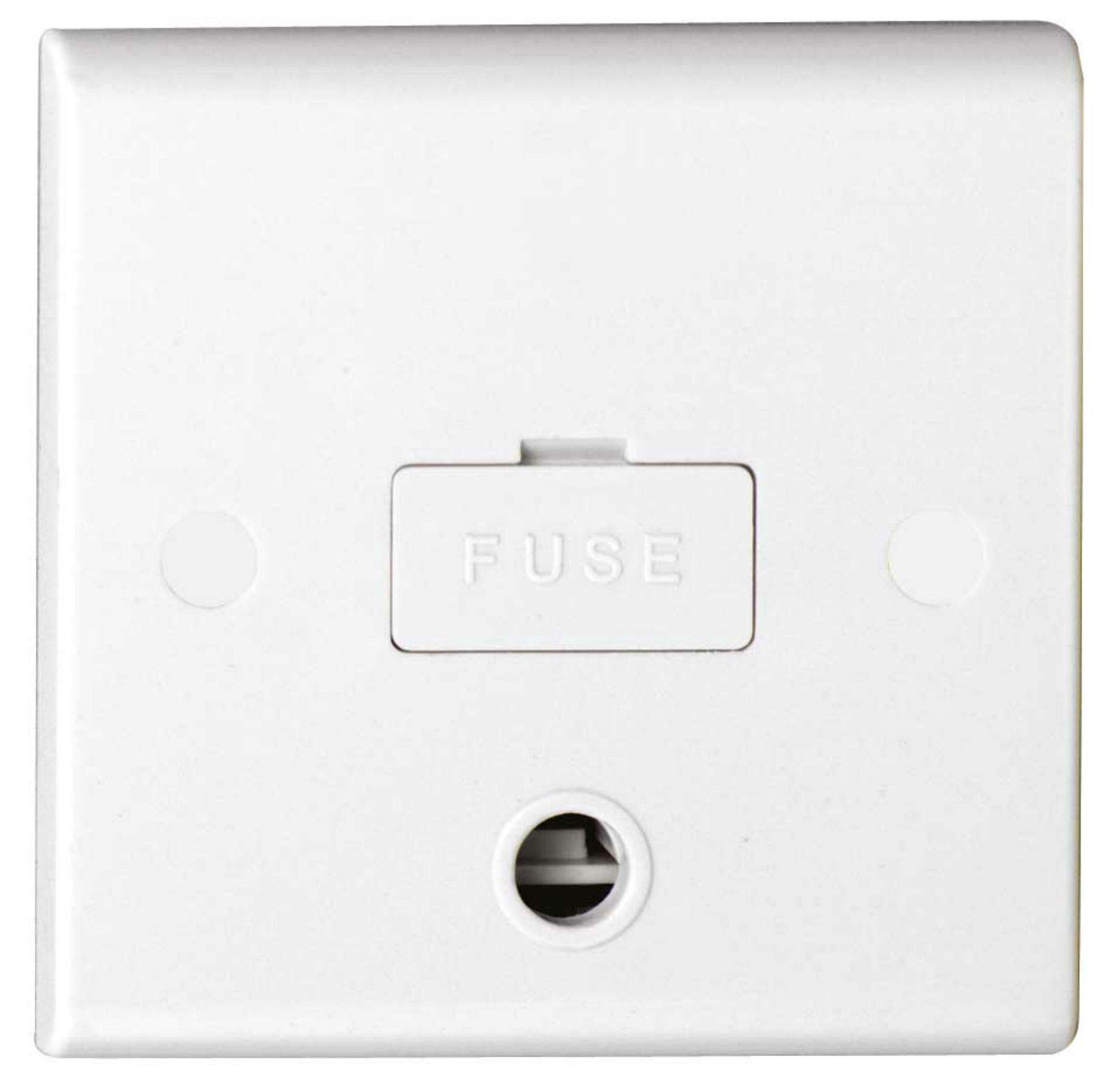 Deta S1362 Slimline 13amp Fused Spur Connection Unit (Unswitched) with Flex Outlet