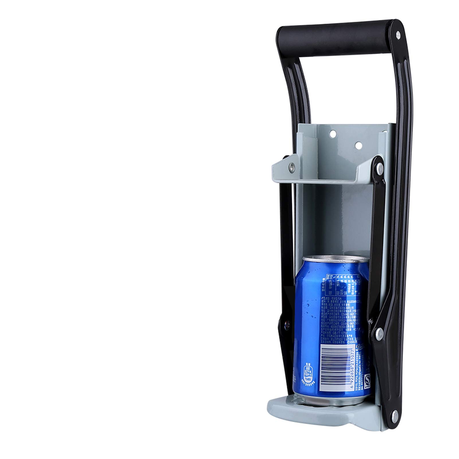 Can Crusher, 16oz Can Crushers for Recycling Standing Wall Mounted Heavy Duty Tall Cans Crushers Compress Bottle Steel Tool with Soft Grip Handle for Soda Cans 4.2 x 3.1 x 12.6inch