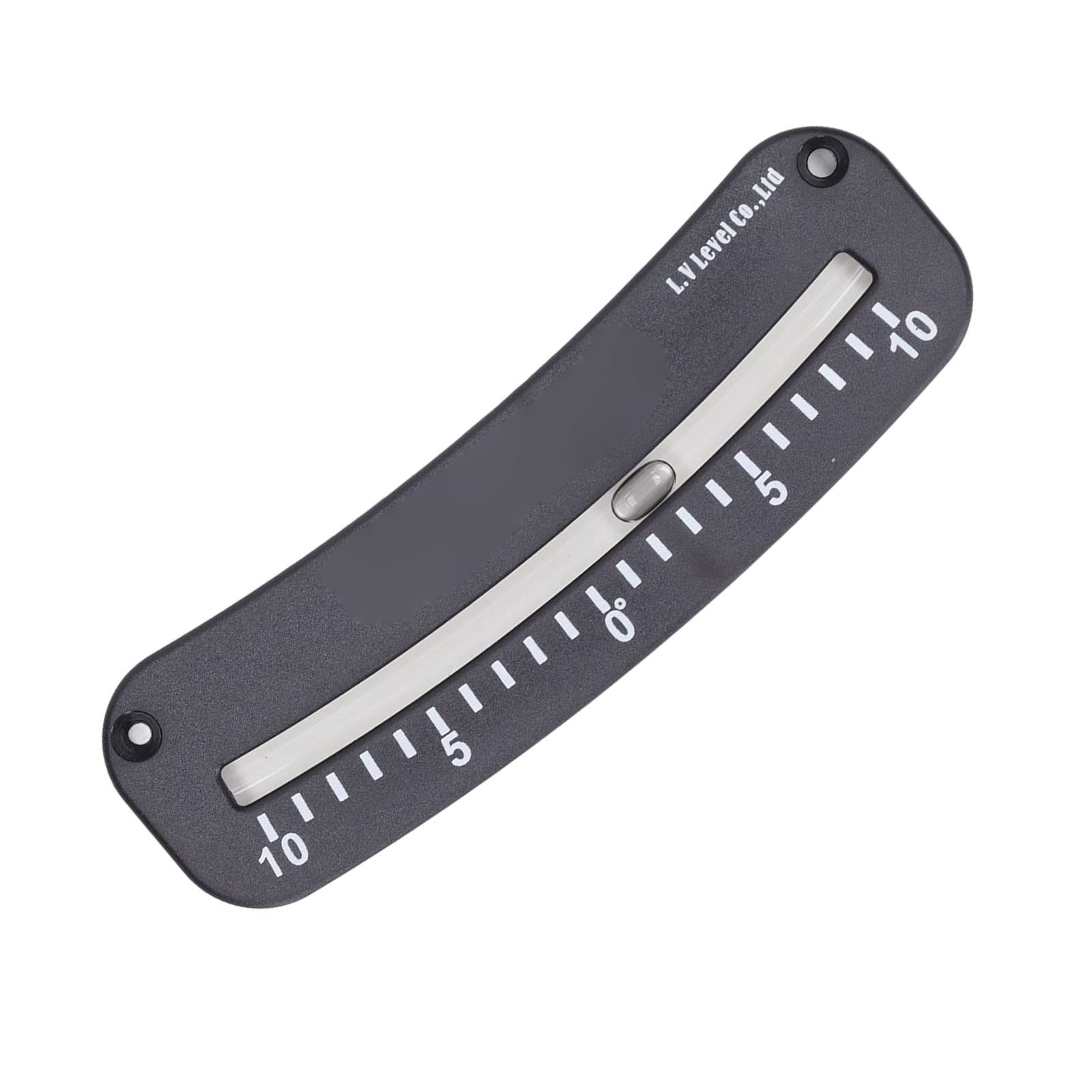 Uadme Angle Clinometer, Mini Inclinometer, ‑10° to 0° to 10° Clear Scale Handy Tube Clinometer, Inclinometer Spirit Level, Slope Meter Levels, with Fixing Hole, for Boat, Truck, RV, Caravan, Trailer