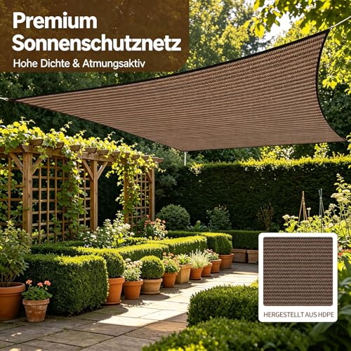 kogxscej Shade Net with Grommets, 80% Shading Rate UV Resistant, Breathable, Lightweight and Durable, Shading Netting for Greenhouse Garden Barn Outdoor