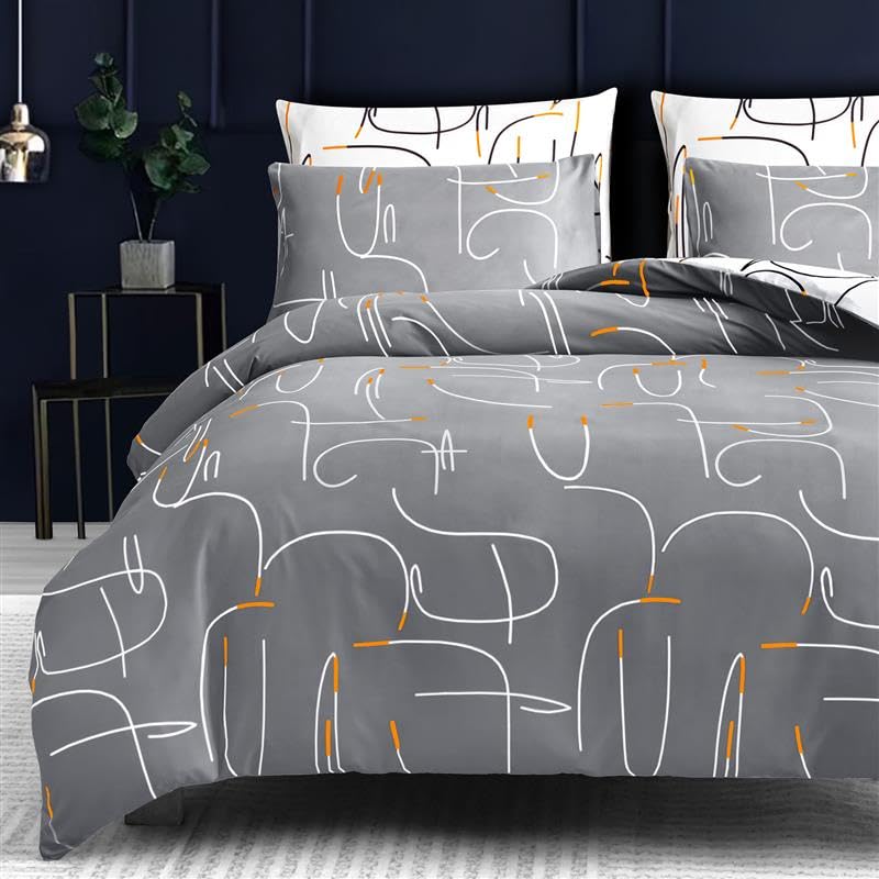 Pamposh Double Duvet Set Premium Brushed Microfiber Duvet Cover Double Ultrasoft Hypoallergenic Duvet Double Cover Set Non Iron Luxury Bedding Sets With Zipper Closure