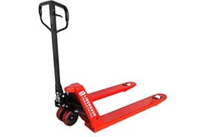 LINCONSON Heavy Duty Hydraulic Steel Manual Pallet Truck - Industrial Grade (48” x 27” (Standard), 2500 KG (5500 lbs))