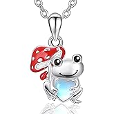 Dreamboat Moonstone Animal Pendant Necklace for Women 925 Sterling Silver Cute Animals Jewelry Gifts for Her