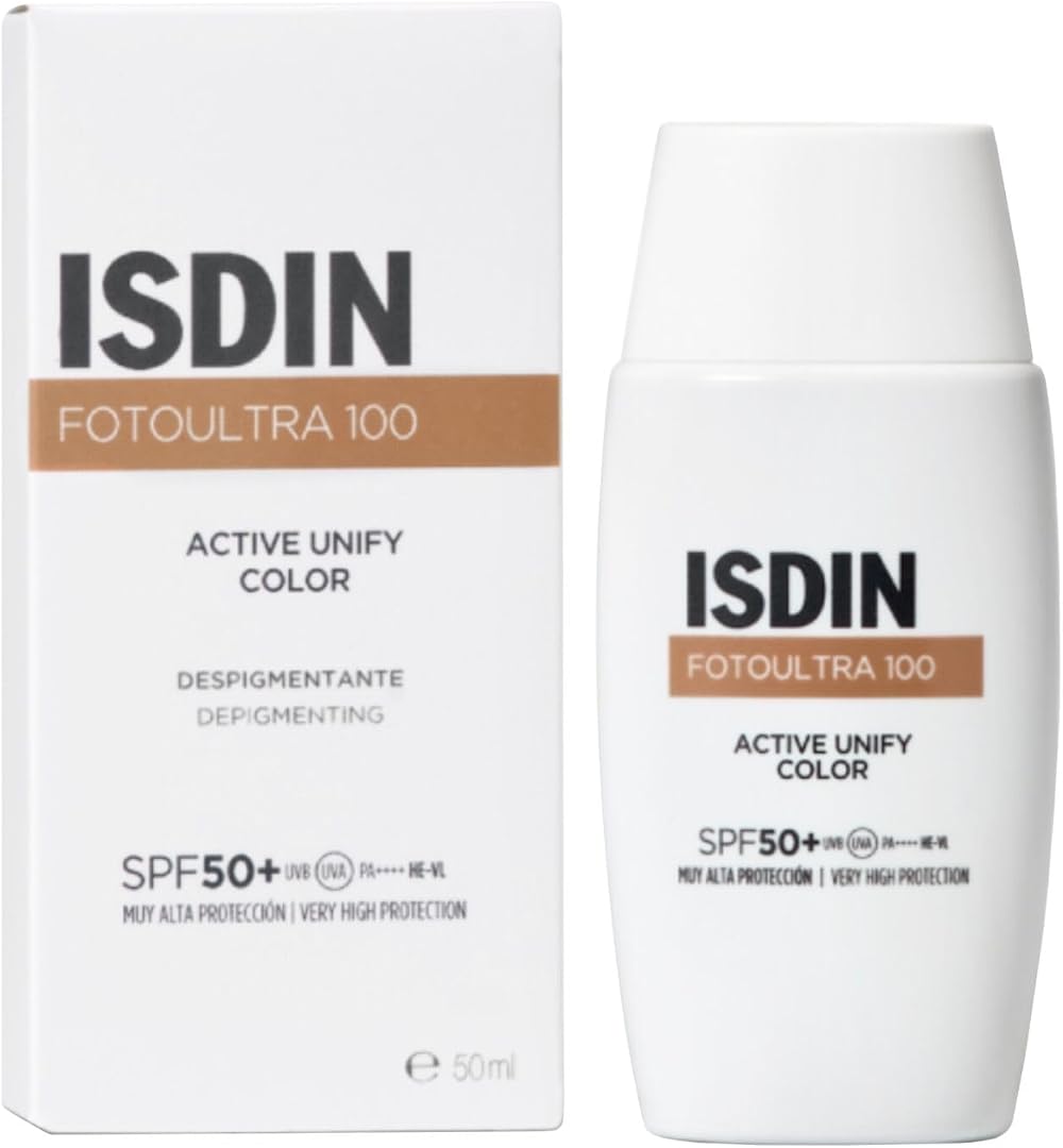 ISDIN Fotoultra 100 Active Unify Color SPF 50+ 50ml Facial Sun Cream Lightens