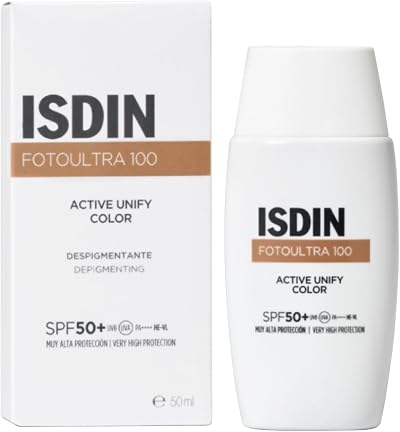 ISDIN Fotoultra 100 Active Unify Color SPF 50+ 50ml Facial Sun Cream Lightens