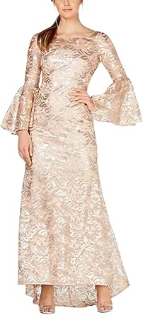 gold bell sleeve dress