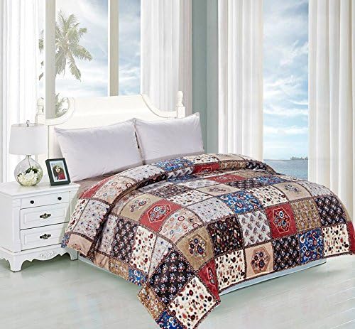 Micromink Flannel Blanket, Bed Throw on Twin Full Queen King Bedding , Traveling, Hiking, Camping , TV, RV,Cabin, Couch, Bedcover. 75 inches by 90 , velvet Cozy, soft, Lightweight. Home Fashion
