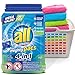 All Mighty Pacs Laundry Detergent, 4-in-1 with Odor Lifter, 2 Tubs, 64Count