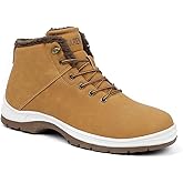 CARENURSE Mens Winter Snow Boots Water Resistant Warm Fur Lined Anti Slip Work Ankle Shoes Casual Lightweight Hiking Outdoor Trekking Boot