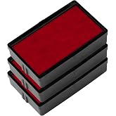 E/10 Replacement Pad Compatible for 2000 Plus Printer 10 - Water Based - Pack of 3 - Red