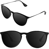 THUNY Retro Round Polarized Sunglasses Men Women | UV 400 Protection,Lightweight 20g,Trendy Sun Glasses for Driving Fishing