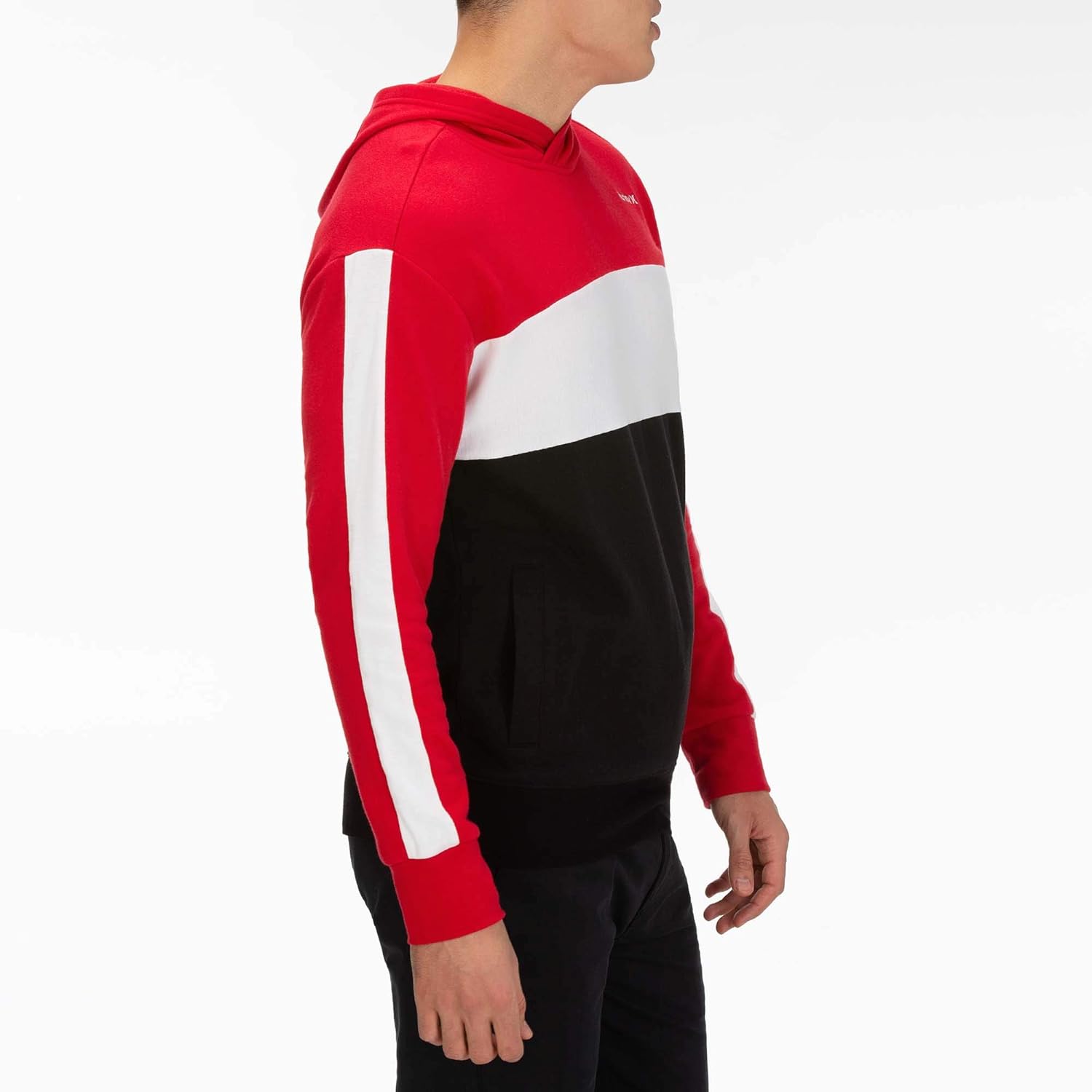 Hurley Men's Blocked Fleece Pullover Hoodie: Clothing