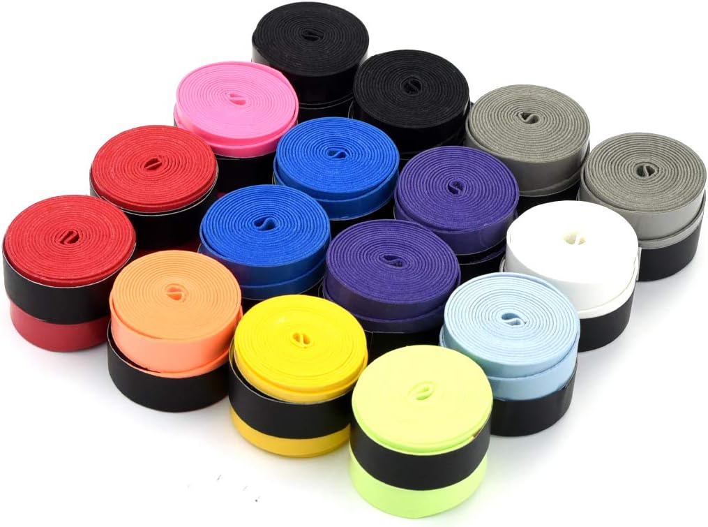yeabwps 16 Pieces Tennis Badminton Racket Overgrips, Anti-Slip and Super Absorbent Sweat Tennis Racket Grip Tape : Sports & Outdoors