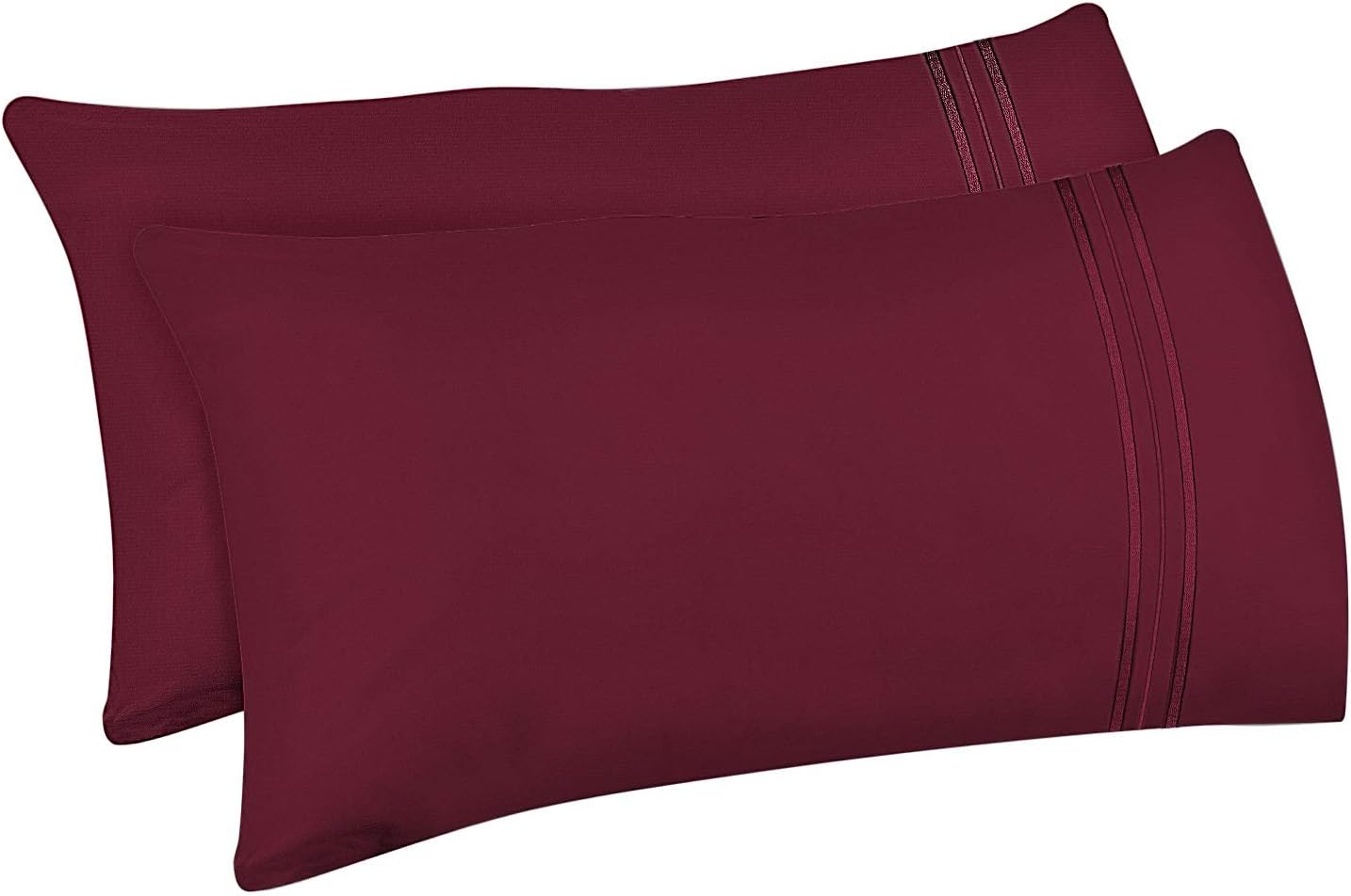 2Pack Pillow Cases, King Size Soft Brushed Microfiber