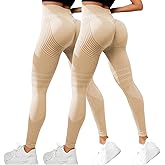 2 Pack Compression Leggings for Women Anti Cellulite Leggings Butt Lifting Resistance Band Scrunch Butt 2Pcs Legging