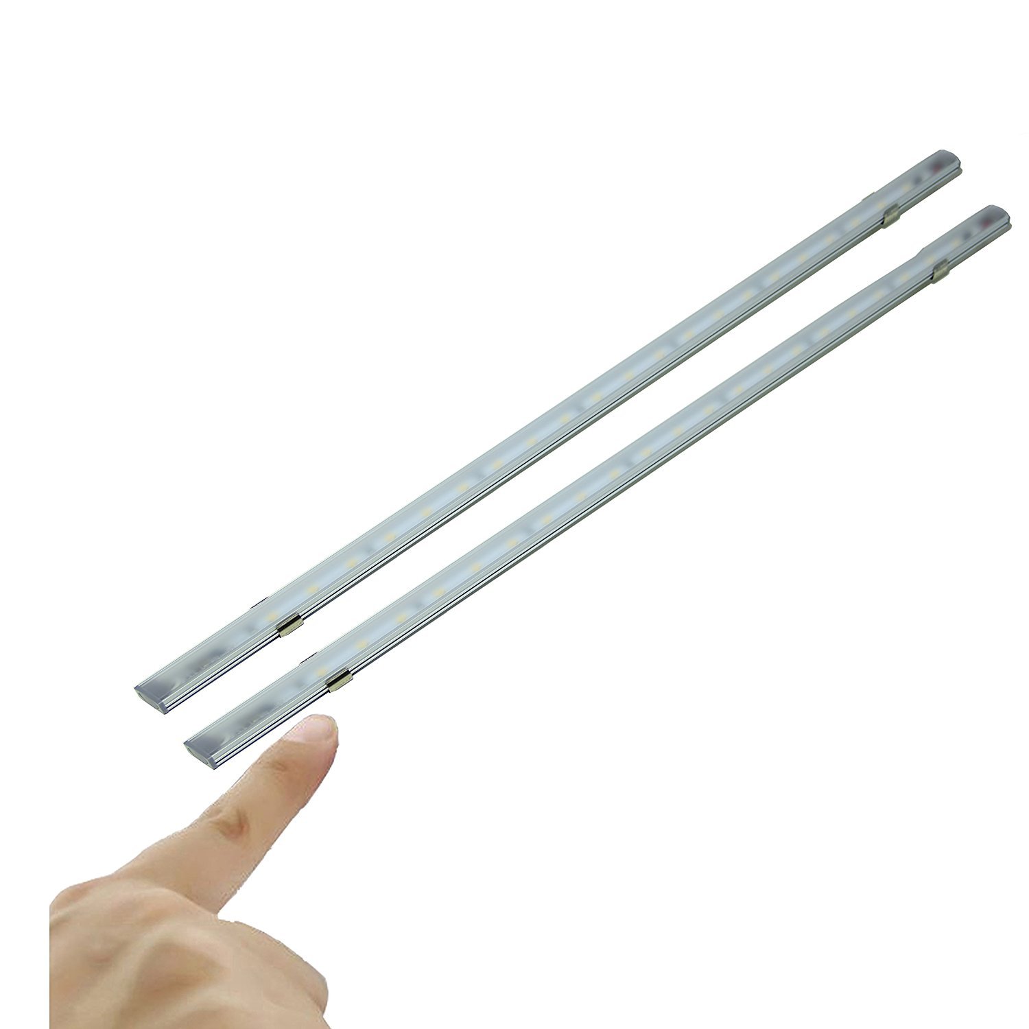 LIGHTEU, 2X Linear Light (60 cm), 12V 8W, Touch Switch, Frosted Anti-Glare, LED, Cabin, Under Cabinet, Light wall Stripe, for Boat, Yacht, and caravans, Campers, Campers, RV,