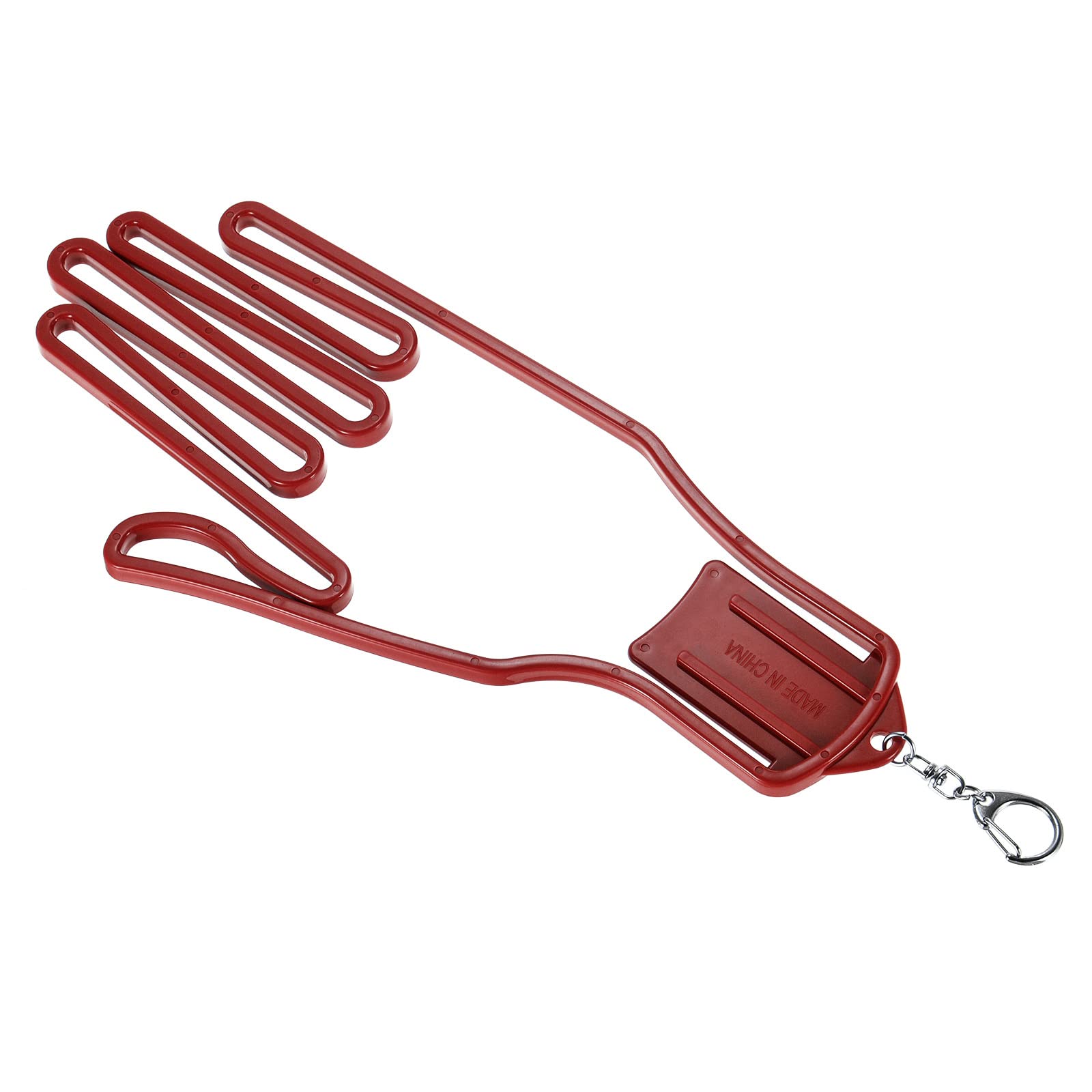 PATIKIL Golf Gloves Stretcher, 1 Pack Plastic Keeper Support Rack Holder Dryer Hanger Frame with Keychain Hook for Sports Gloves Maintenance, Red L Size