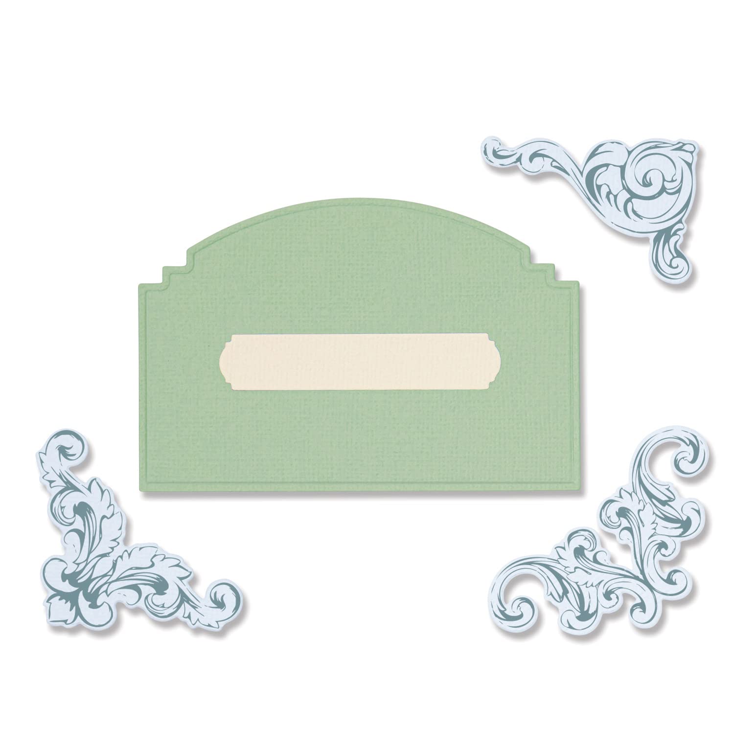 Sizzix Framelits Die Set 5PK w/3PK Stamps Vintage Corners by Olivia Rose | 665941 | Chapter 3 2022, Multicolor, One Size