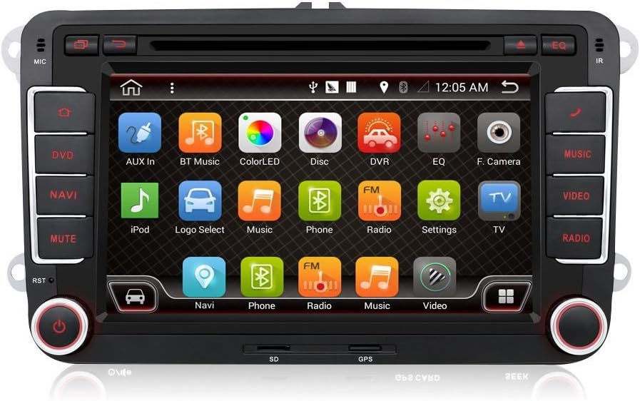 Car Stereo for VW Jetta GOLF,Eunavi 7" 2 Din In Dash Navigation Car Video Radio DVD CD Player GPS for For VW GOLF 5 6 Polo JETTA B6 PASSAT B6 Tiguan