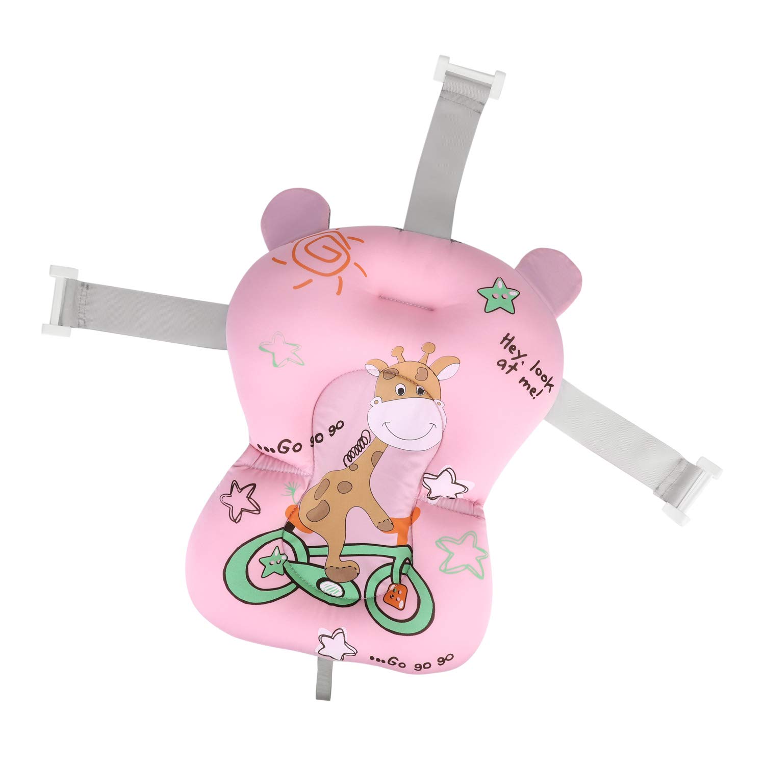 Baby Bath Cushion Newborn Bath Cushion Seat Infant Anti-Slip Floating Bather Bathtub Pad Cute Infant Bath Support Soft Bath Tub Cushion Baby Bath Pillow Pad Support for Newborn 0-12 Months