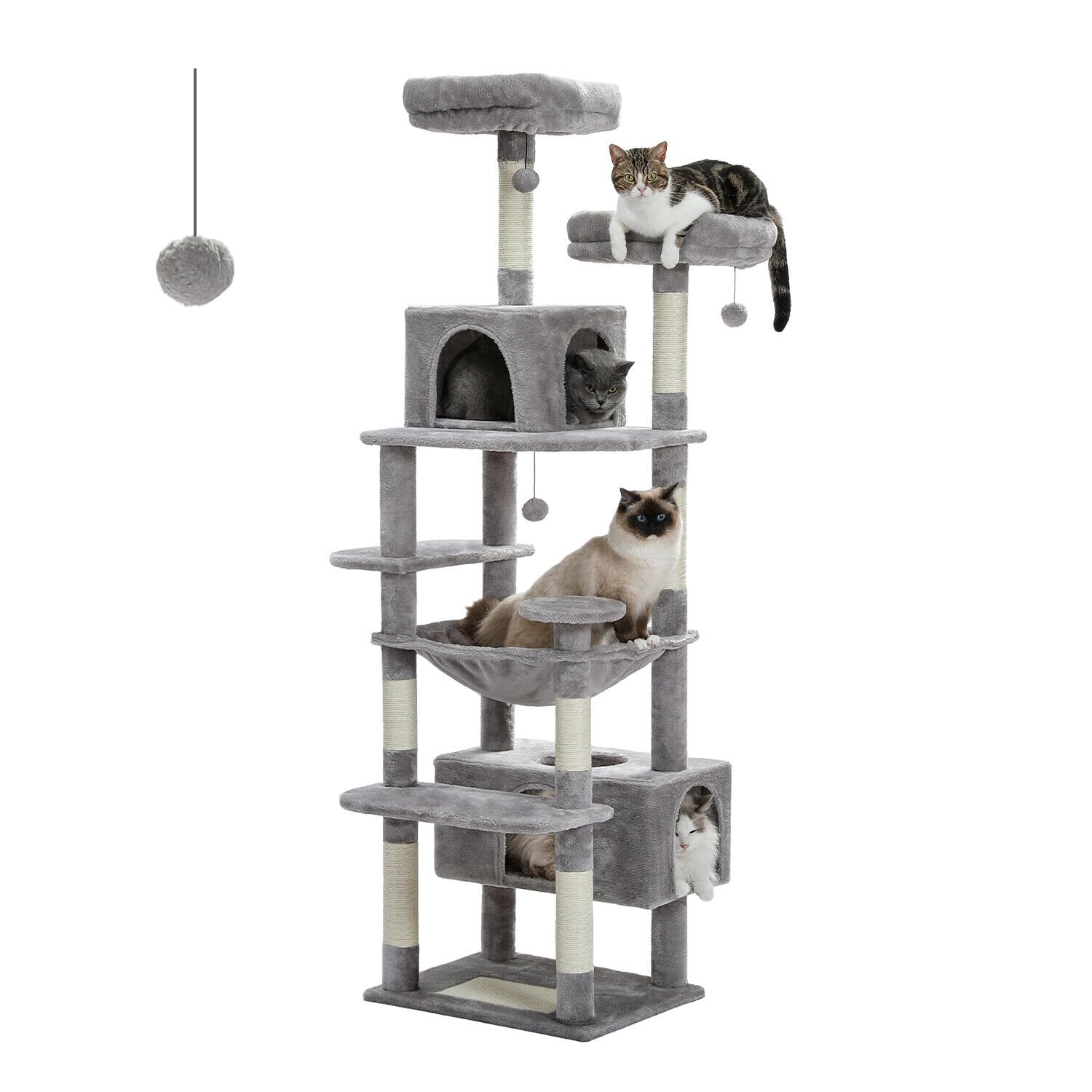 PAWZ Road Large 72 Inch Cat Tree and Tower for Indoor Cats - With Sisal ...