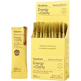 Manukora Energy + Clarity, Ginseng &amp; Lion's Mane, Raw Manuka Honey, 10ct | Supplement, Supports Sustained Energy, Focus, and Mental Clarity, Non-GMO, Green Tea Extract, 3rd Party Tested, 10 Packets