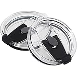KUFUNG Tumbler Lids Spillproof 20oz, Splash Resistant Lid for Tumbler/For Yeti Rambler/ Coffee Mug and More Cooler Cup (Black