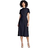 Maggy London Womens Sophisticated Twist Neck Detail Dress Workwear Office Career Occasion Event Guest of
