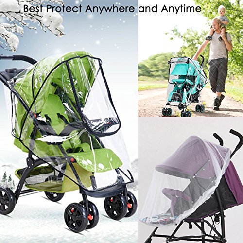 image for Baby Stroller Rain Cover and Mosquito Net Weather Shield,Yinuoday Univ
