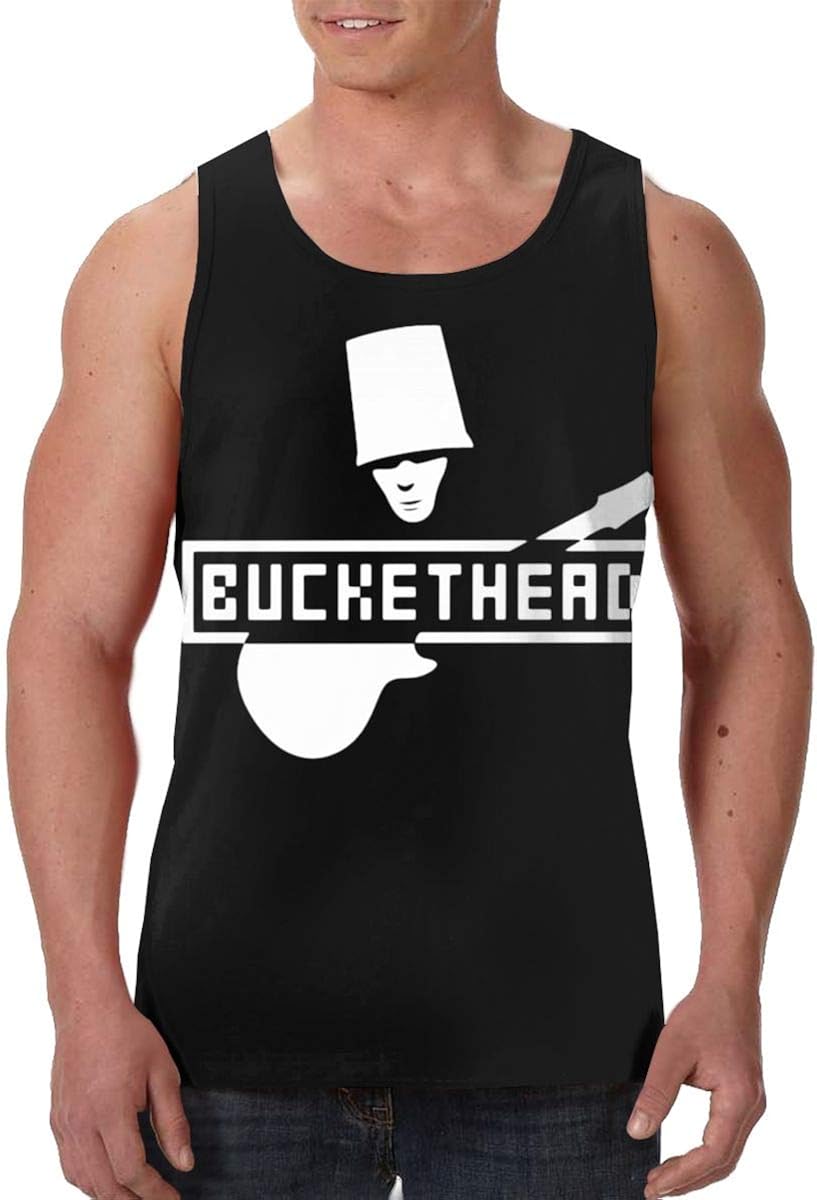 Buckethead Logo Shirt Mens Gym Sleeveless Vest Classic Summer Muscles