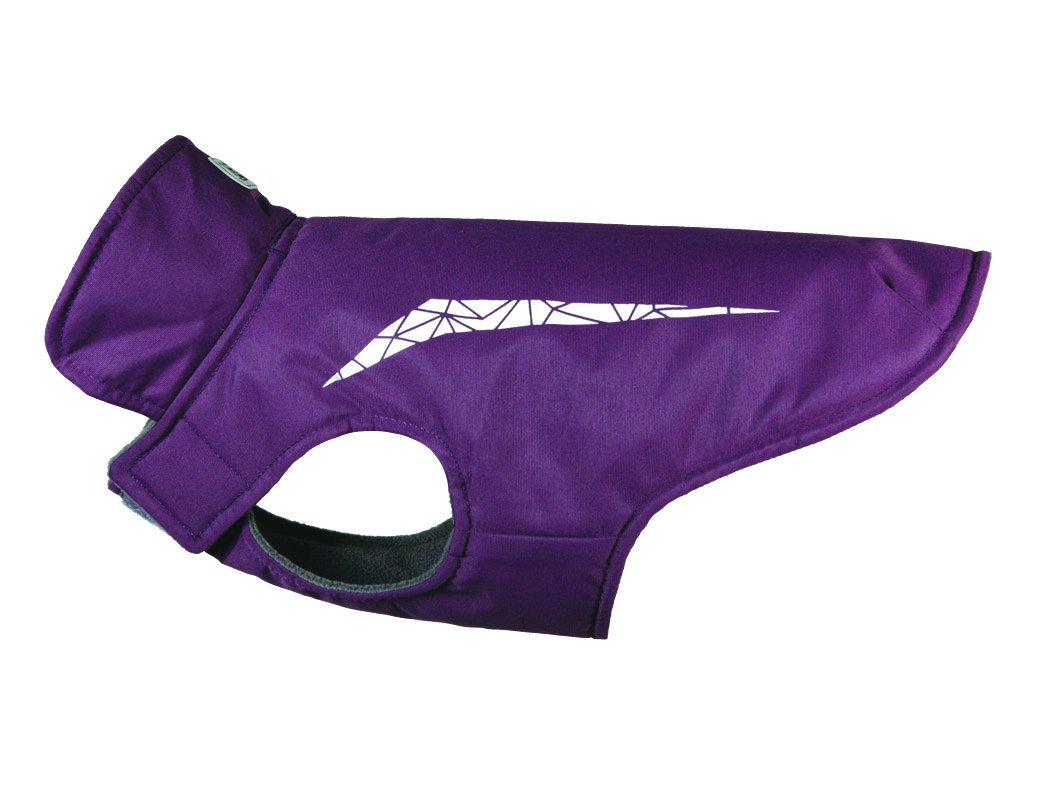 RC Pet Products Cascade Jacket Fleece Lined Water Resistant Dog Coat, Size 14Wide, Plum Purple