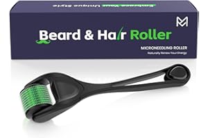 MK MOOKARDILANE Beard & Hair Roller Black w/Green 540 Stainless Steel Beauty Roller MOOKARDILANE Face Home Use