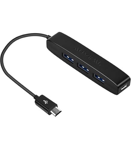 thumbnail image 2 of Luskinno 4-in-1 Micro USB Hub, 3 USB Ports With Ethernet 2 of 11