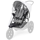 Jogging Stroller Rain Cover, Thick EVA &amp; PVC Protect from Dust and Snow | Universal Rain Cover for Most Jogging Strollers, Breathable Side Ventilation, Waterproof Baby Travel Weather Shield