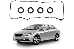 QUIVIMORO VS50563 Engine Cylinder Valve Cover Gasket Kit Fit for 2006-2015 Honda Civic 1.8L, for 2016-2017 Honda HR-V 1.8L, Valve Cover Gasket Set for 2013-2015 Acura ILX 2.0L Replace OE# 12341RNAA01