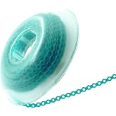 LA MIERE 1 Roll Orthodontic Rubber Chains, Braces Power Chains consisted force in closed, short, long 15'' spools (long, 0.166&rsquo;&rsquo;(4.2mm), Turquoise)
