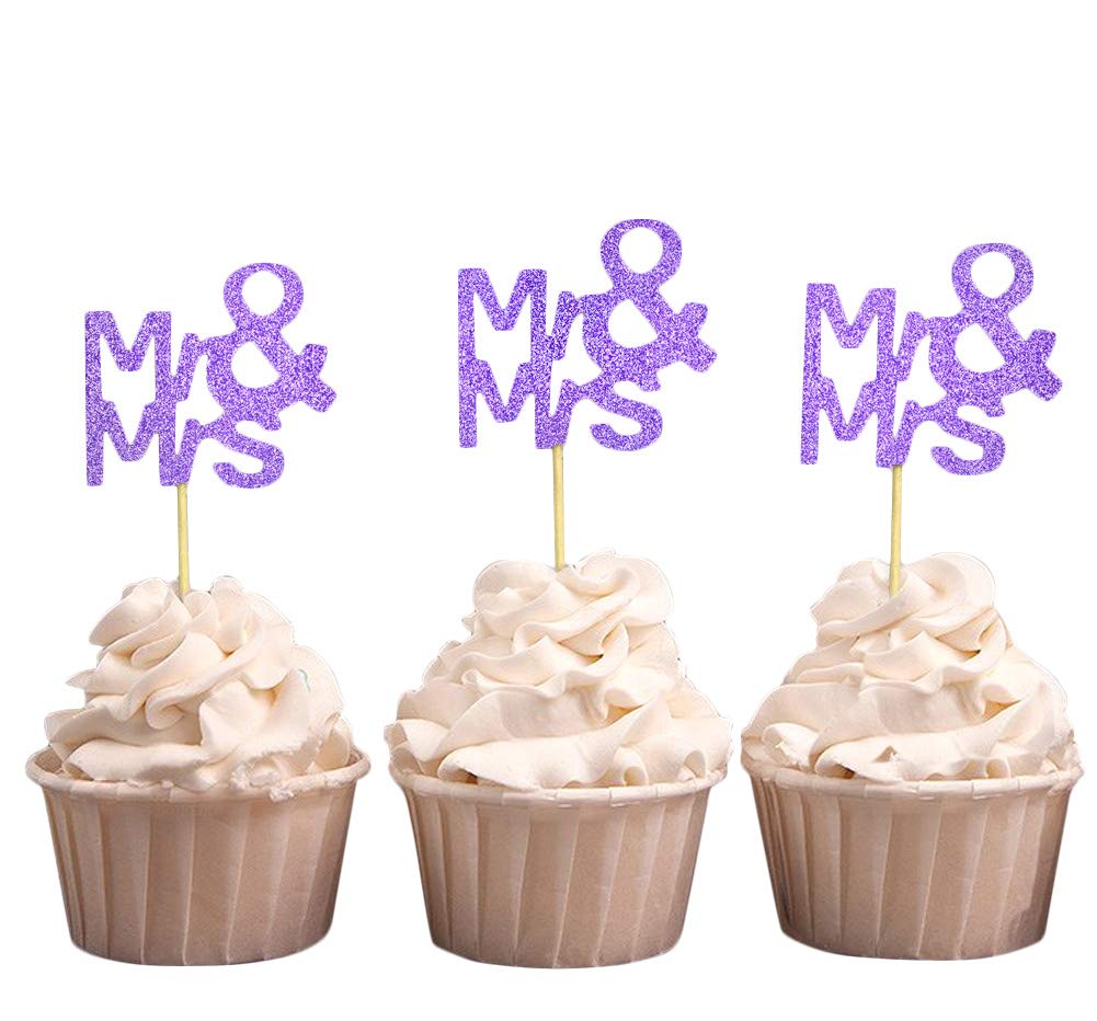 Darling Souvenir Wedding Cupcake Toppers Party Dessert Decorations - Pack Of 40