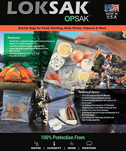 LOKSAK Opsak Barrier OPD2-12 X 20, Inner Dimensions: 12.25"x 20",2pk Storage Bags - Thumbnail 2